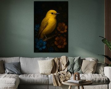 Gele Zanger in Bloemenlicht van But First Framing