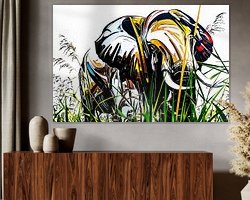 Voorbeeld van het werk in een kamer