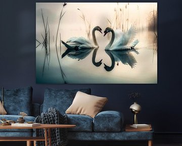 Swans in restful nature by Imperial Art House
