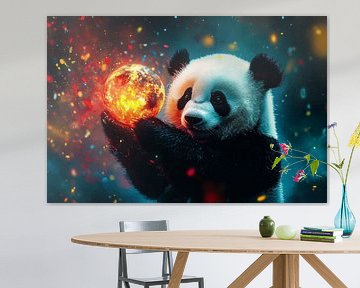 Panda met magische lichtbol van Imperial Art House