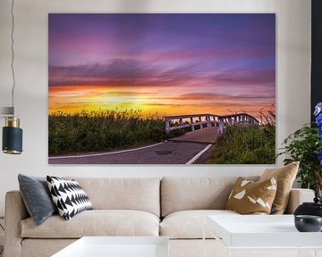 Bridge at the North Mill with sunrise by peterheinspictures