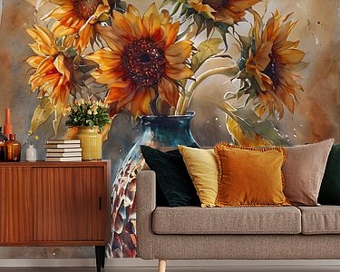 Voorbeeld van het werk in een kamer