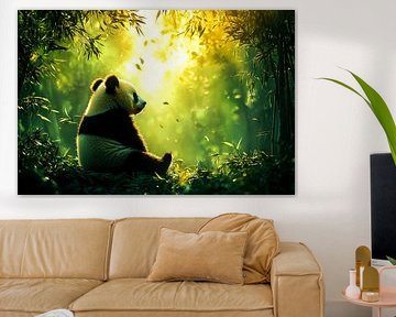 Panda im erholsamen Bambuswald von Art & Soul Creations