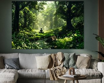 Mediteren in bos vol licht van Imperial Art House