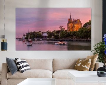 Sunset at Pornic castle, Loire-Atlantique, France