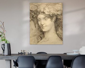 Constant Montald. Studie van een bacchante