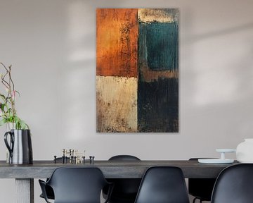 Abstract Structuur in Aarde en Diepte Contrast en Textuur van Eva Lee