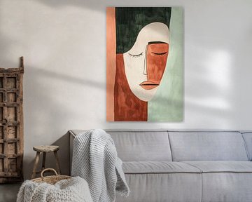 Frau in der Stille, gefangen in der irdischen Palette von Eva Lee