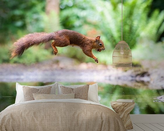 Voorbeeld van het werk in een kamer