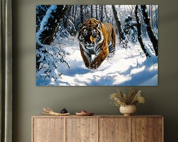 Siberische tijger in de sneeuw van Imperial Art House