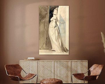 Henry Fuseli. Vue arrière d'une femme debout