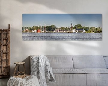 View of the Frisian town of Heeg on Heegermeer in early spring. by Harrie Muis