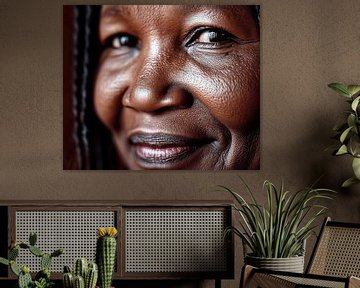 Gelukkige vrouw met vlechten en zelfvertrouwen van Frank Heinz