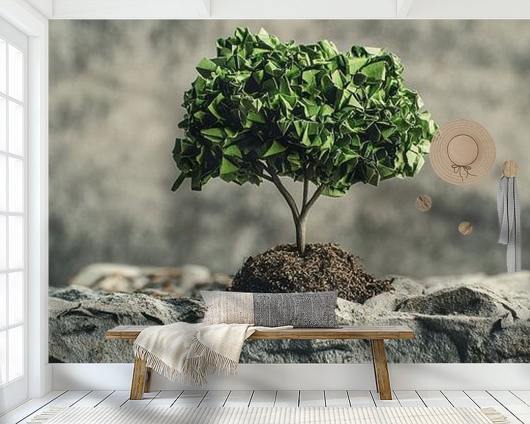 Voorbeeld van het werk in een kamer