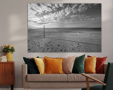 Lignes sur la plage sur Cees van Bodegom