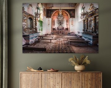 Verlaten Barokke Kapel in Portugal. van Roman Robroek - Foto's van Verlaten Gebouwen