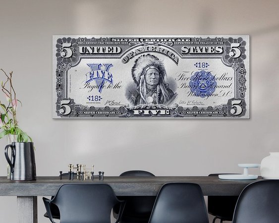 Voorbeeld van het werk in een kamer