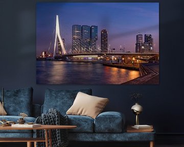 Skyline van Rotterdam , Erasmusbrug. van Lorena Cirstea