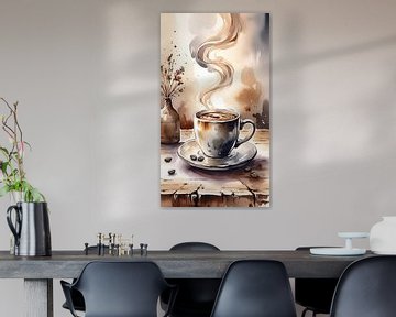 koffie en vaas van nayyara art
