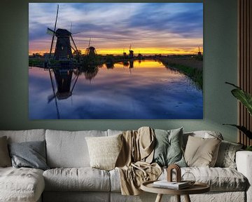 Kinderdijk, Windmill  van Jacques Yasemin