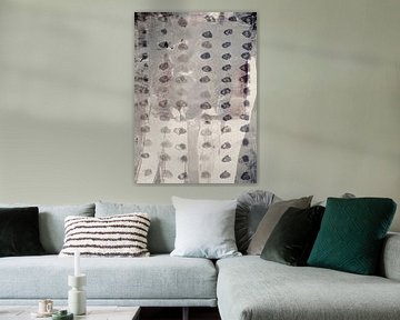 Modern abstract in wit en taupe van Dina Dankers