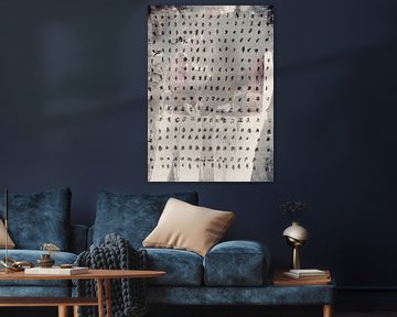 Modern abstract wit, grijs, bruin van Dina Dankers