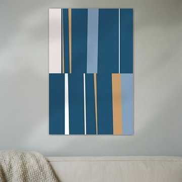 Mosaic Blue 7 | Geometric Colorblocking