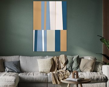 Bleu mosaïque 10 | Colorblocking géométrique sur Menega Sabidussi