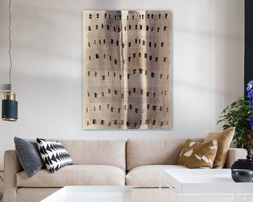 Neutrale abstrakte Kunst in warmen Erdtönen. Wabi-Sabi-Wellen