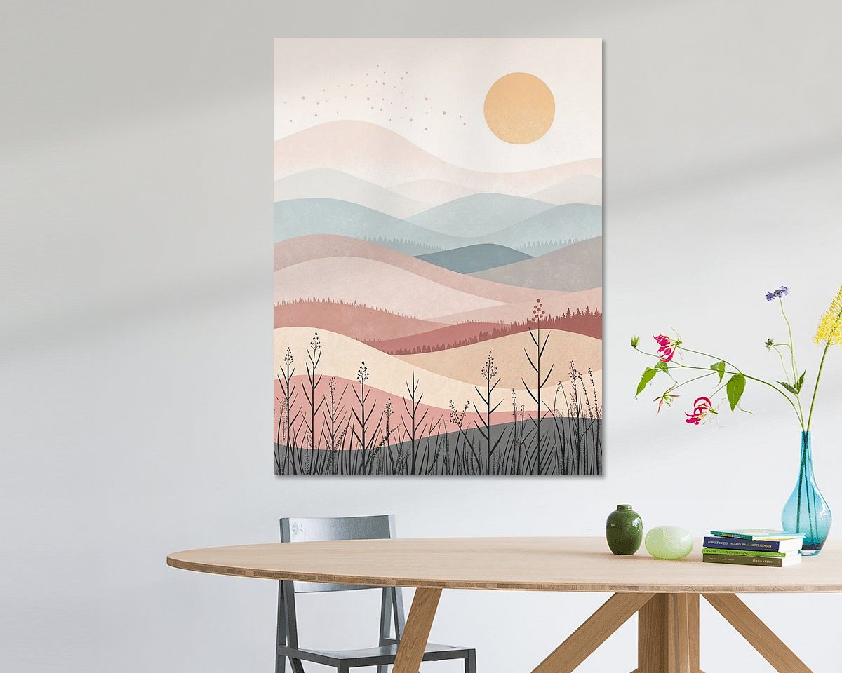 Voorbeeld van het werk in een kamer