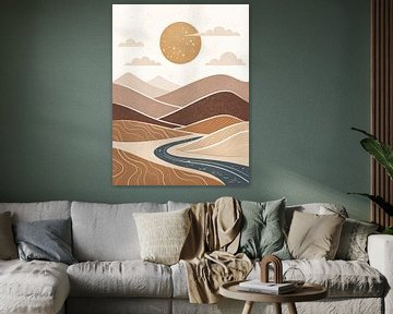 Woestijn Rivier Sereniteit van Artistic