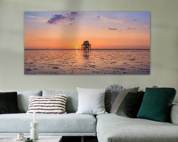 Panorama eines Sonnenuntergangs auf Engelsmanplaat von Henk Meijer Photography