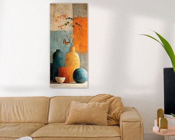 Moderne Stilleven met Vlinder en Vazen van I ❤ Bloemen