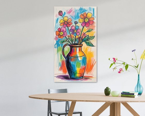 Voorbeeld van het werk in een kamer