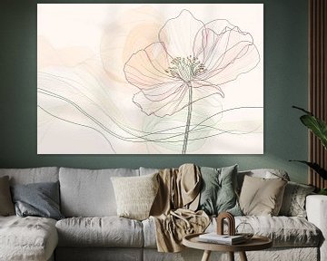 Subtile Blume in Strichzeichnung von Imperial Art House