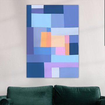 Mosaic Brights 4 | Color Blocking | Blue, Lavender, Pastel Peach