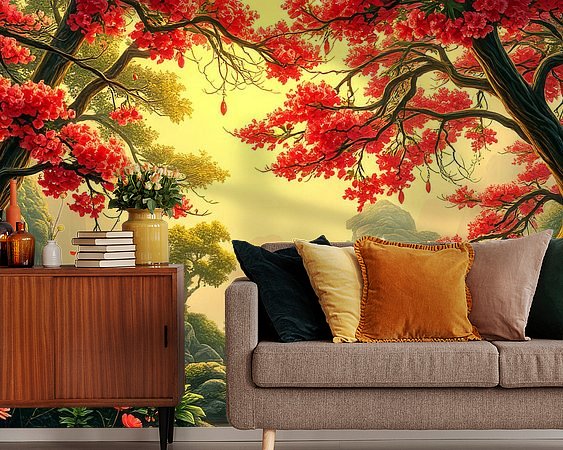 Voorbeeld van het werk in een kamer