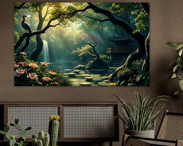 oosterse kunst landschap en tuin