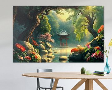 oosterse kunst landschap en tuin