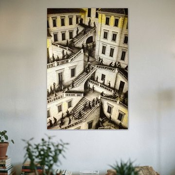 grafische Darstellung von Häusern und Treppen