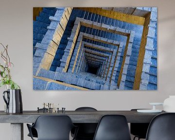 représentation graphique de maisons et d'escaliers sur Egon Zitter