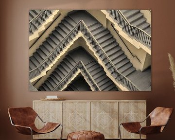 représentation graphique de maisons et d'escaliers sur Egon Zitter
