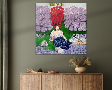 Porträt Künstlerin im Umgebung Tieren von Ilona Pavlova