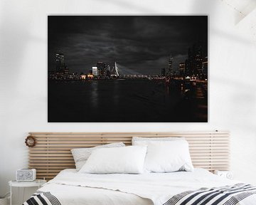 Skyline Rotterdam met Erasmusbrug van Arjan van der Veer