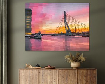 Gemälde Skyline von Rotterdam von Ruud Kuijpers