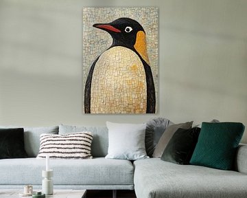 Animal art with penguin and background by Modern Collection
