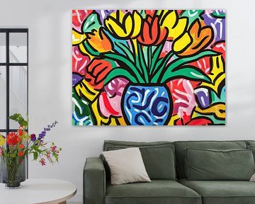 Vrolijke Tulpen van ARTEO Schilderijen