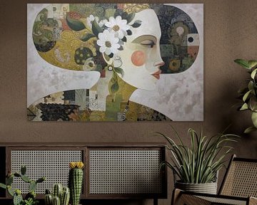 Abstracte vrouw van Kunst Kriebels