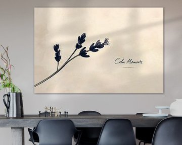 Illustration minimaliste de lavande avec texte sur Art & Soul Creations