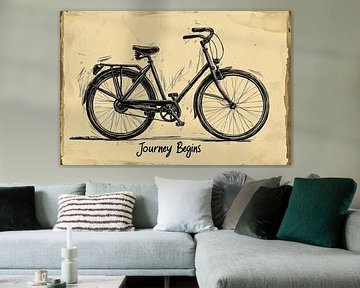 Bicyclette intemporelle en style croquis sur Art & Soul Creations